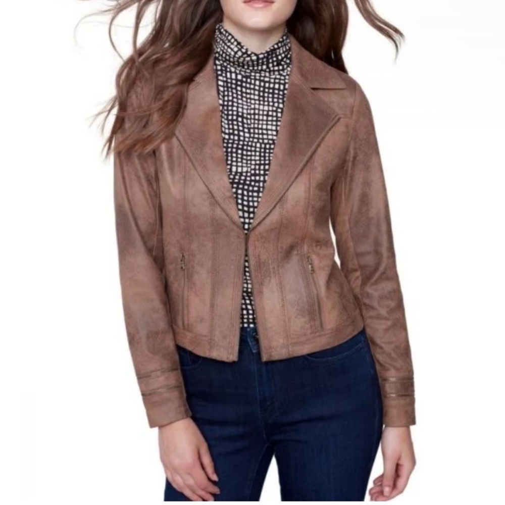 Charlie B Vintage Faux Suede Perfecto Jacket